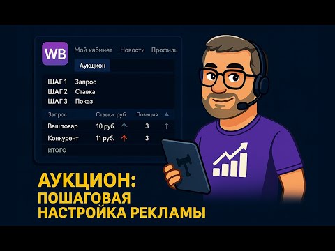 Видео: Wildberries: Продвижение по среднечастотным и низкочастотным запросам. Аукцион: пошаговая настройка