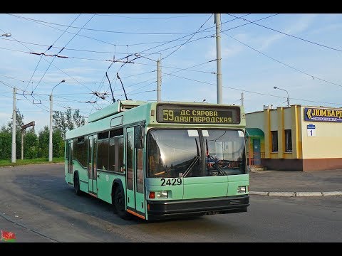 Видео: Троллейбус Минска БКМ-221,борт.№ 2429,марш.15 (17.04.2018)