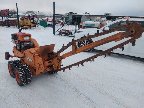 Видео: Tpaншеeкопaтeль KAWABE F-40LH 8 колёс!