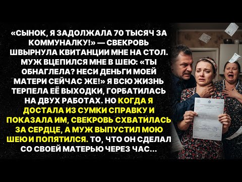 Видео: Муж вцепился в горло: «Плати 70 тысяч долга матери!