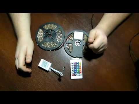 Видео: Подключение одноцветной светодиодный ленты к RGB блоку управления