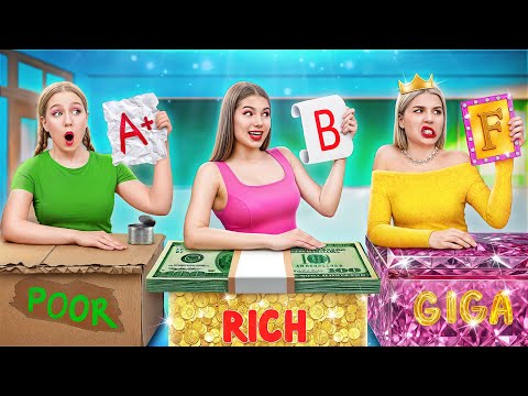 Видео: Бедная vs Богатая vs Гига Богатая vs Ультра Богатая Студентка Возвращаются в Школу от Multi DO Team