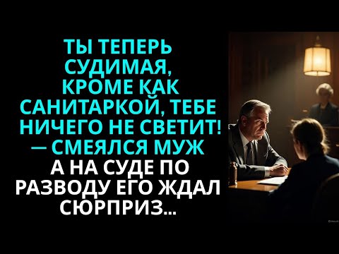 Видео: Ты теперь судимая, кроме санитарки, тебе ничего не светит! – заявил муж… А приехав в суд на развод…