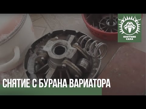 Видео: Снятие с бурана вариатора Альпина и Арктика.