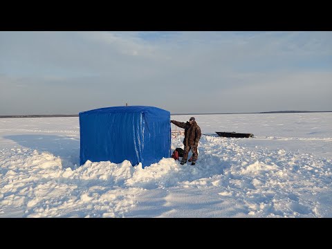 Видео: Быстросборный домик рыбака: испытание в полевых условиях.