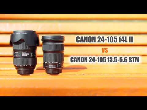 Видео: Обзор Canon EF 24-105mm f4L II IS USM  vs  Canon EF 24-105mm f3.5-5.6 IS STM