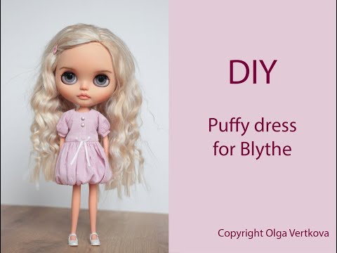 Видео: Puffy spring dress for Blythe. Пышное весеннее платье для Блайз