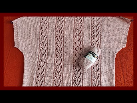 Видео: Узор спицами «Ажурные дорожки»/МК