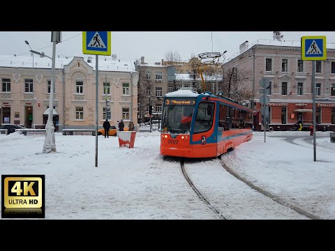Видео: 3 маршрут трамвая. 14.01.2021 год. Москва.