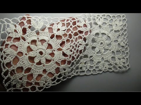 Видео: Crochet square motif patterns Kвадратный мотив крючком