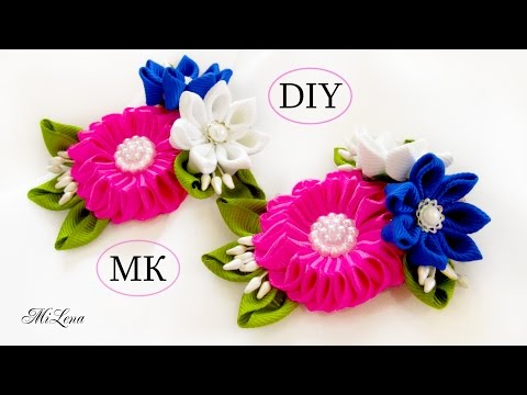 Видео: ЗАЖИМЫ ДЛЯ ВОЛОС, МК / DIY Kanzashi HairClip