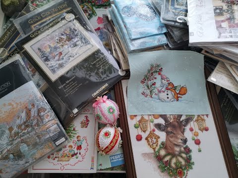 Видео: Зимние сюжеты в вышивке ! Готовые работы и наборы для вышивки !