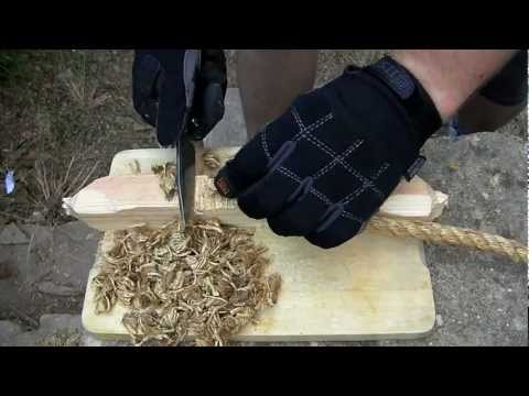 Видео: Рез каната: Hinderer XM-18 CTS-XHP и Chinderer 440C