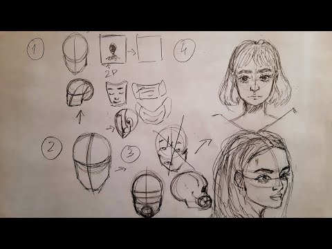 Видео: КАК БЫСТРЕЕ НАУЧИТЬСЯ РИСОВАТЬ ГОЛОВУ / ЛИЦО