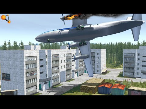 Видео: ВОЗДУШНАЯ ЯМА! САМОЛЁТ ПОПАЛ В СМЕРТЕЛЬНУЮ БУРЮ | BeamNG.drive