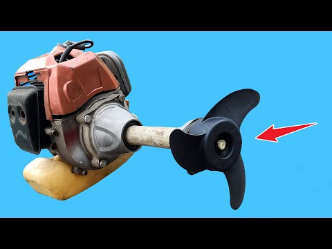 Видео: Сварщик приделал гребной винт к газонокосилке! Превратите её в мощный двухтактный лодочный мотор.