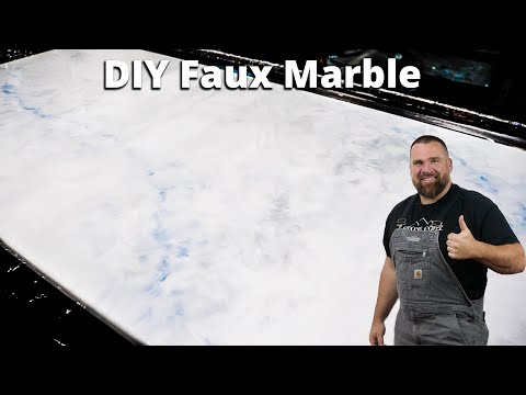 Видео: Белый и синий мраморный камень с эпоксидной смолой