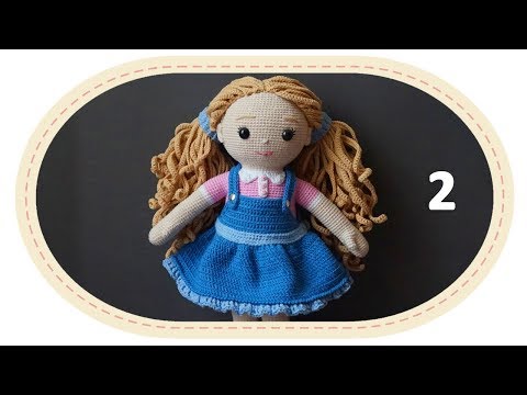 Видео: Вязаная кукла крючком Розали, ч.11 (Сарафан, ч.2). Crochet doll Rosalie, p.11 (Sundress, p.2).