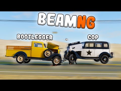 Видео: ВОЗВРАЩЕНИЕ ПОГОНЬ!!! ПОЛИЦИЯ США VS БУТЛЕГЕР 20Х ГОДОВ В BEAMNG Мультиплер!!! - КОШКИ МЫШКИ BEAM NG