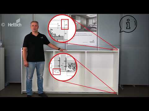 Видео: Новая система для раздвижных дверей шкафов купе TopLine XL от Hettich  Сборка, монтаж, регулировка