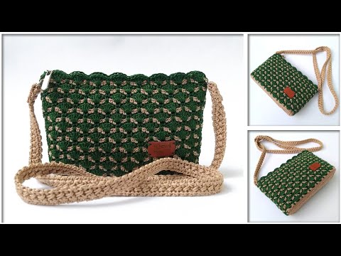 Видео: НОВЕЙШИЙ УЗОР — СУПЕРПРОСТАЯ КРАСИВАЯ СУМКА КРЮЧКОМ. РУКОВОДСТВО ДЛЯ НАЧИНАЮЩИХ