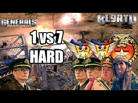 Видео: Command & Conquer Generals: Zero Hour - USA LASER 1 vs 7 RANDOM [HARD ENEMY] Карта: Сумрачное Пламя