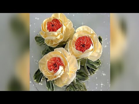 Видео: "Крем творит чудеса:волшебные цветы из белкового крема!"
