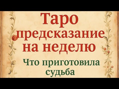 Видео: Таро - предсказание на неделю. Что готовим вам судьба.
