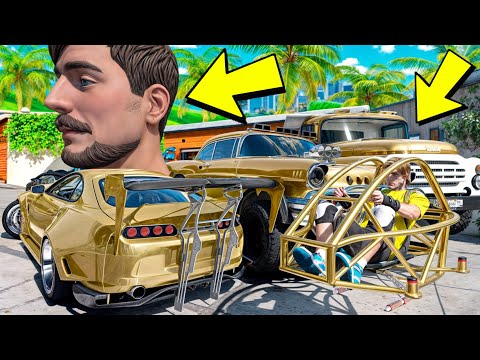 Видео: УГНАЛ КУЧУ ЗОЛОТЫХ ЧИТ ТАЧЕК И ОГРОМНЫЙ МИСТЕР БИСТ У МАЖОРА ЗА 180 СЕК! БИТВА ВОРОВ В ГТА 5 ОНЛАЙН!