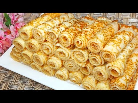 Видео: ВКУСНЕЙШИЕ Творожные БЛИНЧИКИ на Завтрак. Смешайте ТВОРОГ с Кефиром. Блины к ЧАЮ за 5 минут.