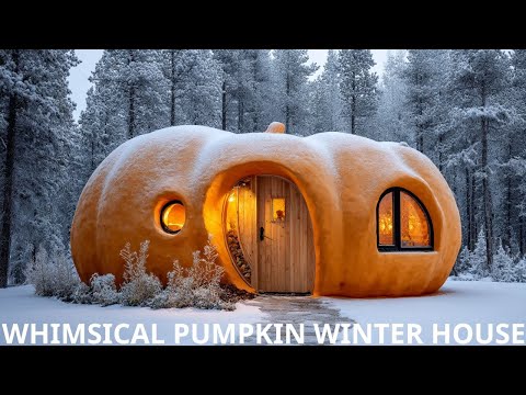 Видео: Загляните в волшебный тыквенный домик в заснеженном лесу