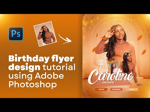Видео: Как создать креативный флаер ко дню рождения в Photoshop CC | Простой урок по Photoshop 2025