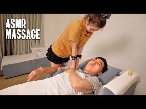 Видео: ASMR 🔥 Мощный массаж стоп и глубокий массаж спины — её лучший терапевтический навык