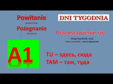 Видео: ПРИВЕТСТВУЕМ друг друга, ПРОЩАЕМСЯ и ЗНАКОМИМСЯ по-польски. Język polski.