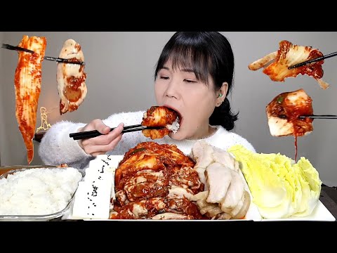 Видео: мукбанг, пряный, кимчи.