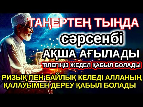 Видео: Тыңда Өте күшті дұға сәрсенбі, Алла бір күнде ойламаған ақша: байлық жібереді, ризығың көбейеді