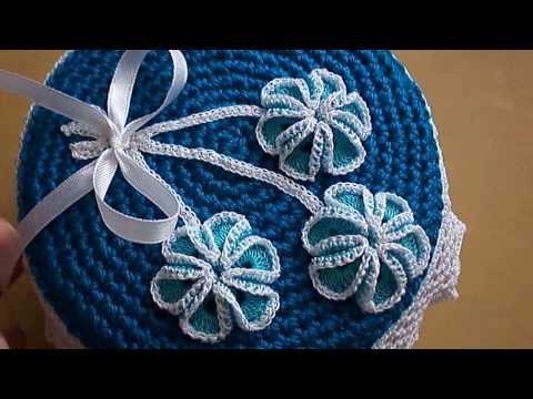 Видео: Простой объемный цветок крючком МК