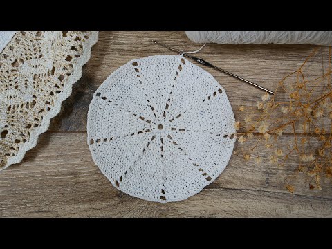 Видео: Простая вязаная крючком салфетка (ЧАСТЬ 1) ❄️ Easy Crochet Doily (PART 1) Tutorial For Beginners