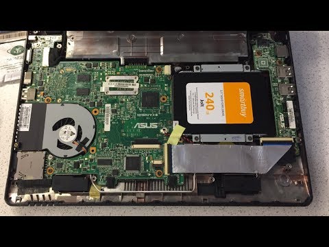 Видео: ускоряю старый ноутбук (нетбук) Asus eee pc 1215p ssd диском на 250 gb