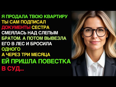 Видео: СЕСТРА ПРОДАЛА КВАРТИРУ СЛЕПОГО БРАТА. А Потом Вывезла Его В Лес И Бросила Одного