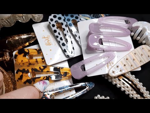 Видео: АСМР моя коллекция заколок, шепот и таппинг | ASMR