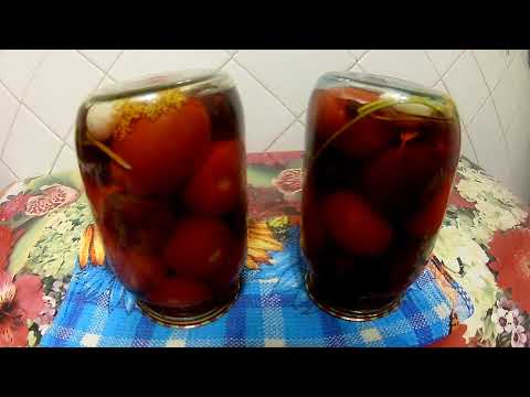 Видео: Помідори зі сливками на зиму/Оксана Рущак/Tomatoes with cream for the winter