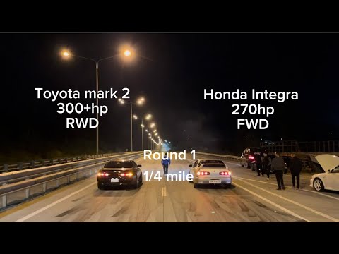 Видео: - «Tourer V для меня не авторитет»Honda Integra 270hp vs Toyota Mark 2 jzx 90 300hp.#Honda#toyota