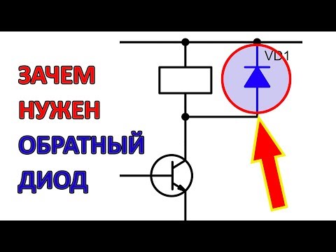 Видео: Зачем ОБРАТНЫЙ ДИОД применяют в схемах