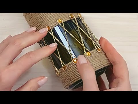 Видео: 🌹Эксклюзивный декор бутылки вина😊Вино выпьют, а красота сохранится