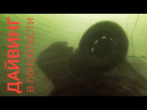 Видео: Дайвинг в Ленинградской области. Озеро Длинное. Автомобиль на дне. Спуск/подъем водолаза