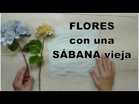 Видео: Как сделать цветы из ткани, используя старую простыню/гортензию