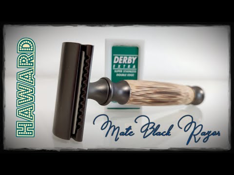 Видео: HAWARD Matte black razor с лезвием Derby Extra