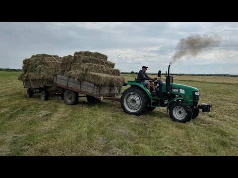 Видео: Паровоз!!! Масова косовиця, тюкування Джон Дір !!!