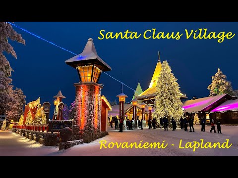 Видео: Деревня Санта-Клауса на Полярном круге в Рованиеми 🎅🎄 идеальное рождественское направление Лапландии